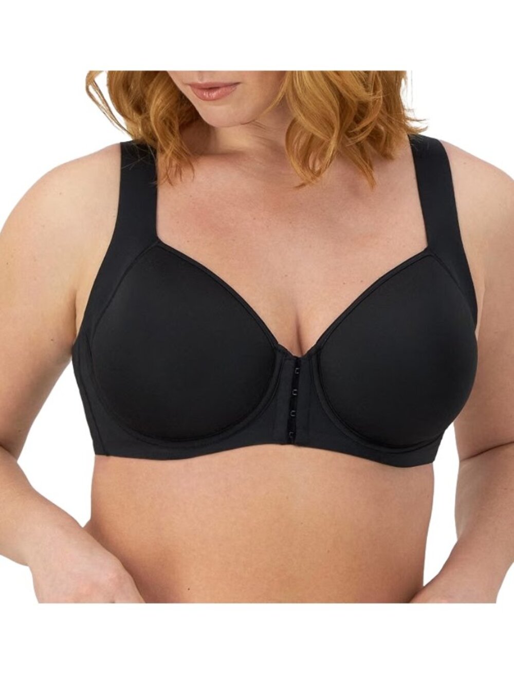 New Bali Women's One Smooth U Posture Boost Underwire Bra, Black, 38D